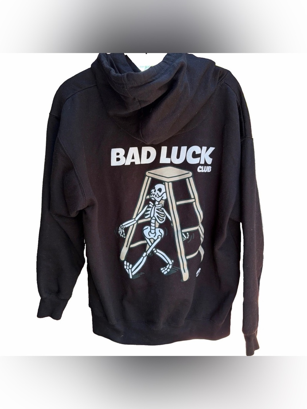Chomp Bad Luck Club Hoodie Size Medium Black